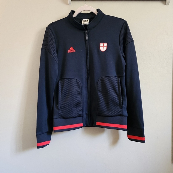 Adidas soccer track jacket black Size M England 2010 World Cup South Africa zip - Picture 10 of 10